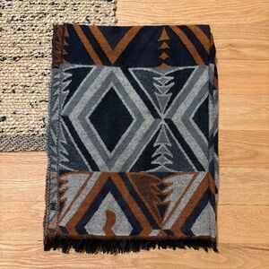 Soft knit patterned large scarf